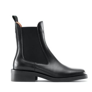 GANNI SQUARE TOE CHELSEA BOOTS(40)